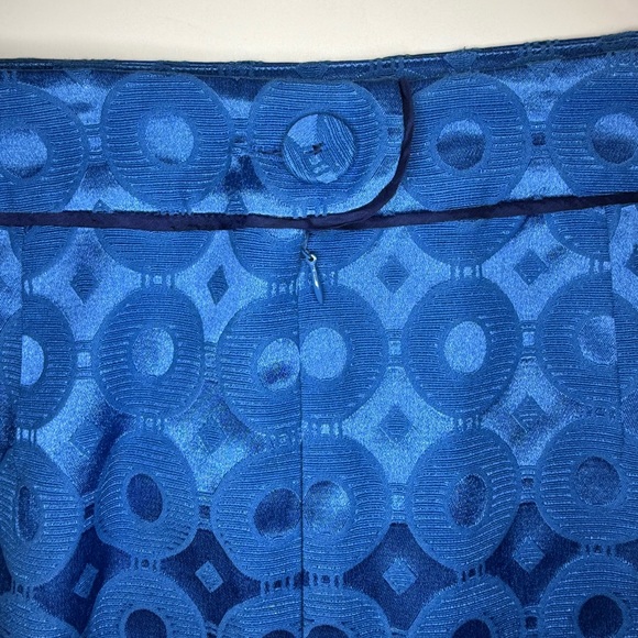 MAEVE by Anthropologie Sadie Pencil Skirt Blue Shimmery Circles - Picture 6 of 13
